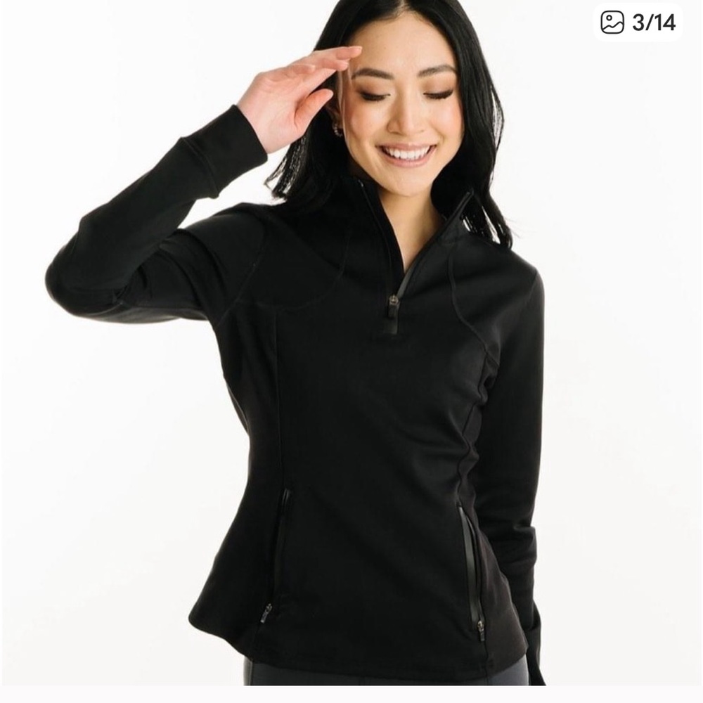 Zyia Black Fitted Flight Jacket Size L NWOT